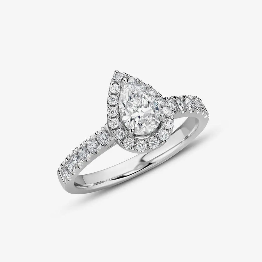 Birnenring 925 Sterling Silver, 18K Gold