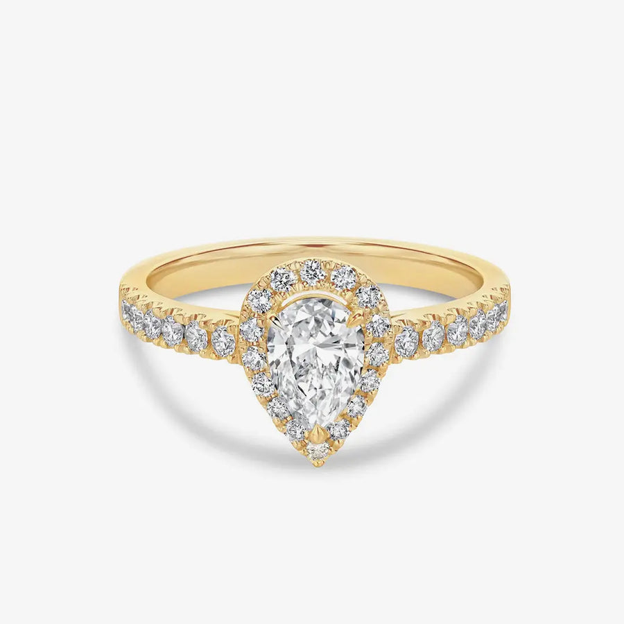 Birnenring 925 Sterling Silver, 18K Gold