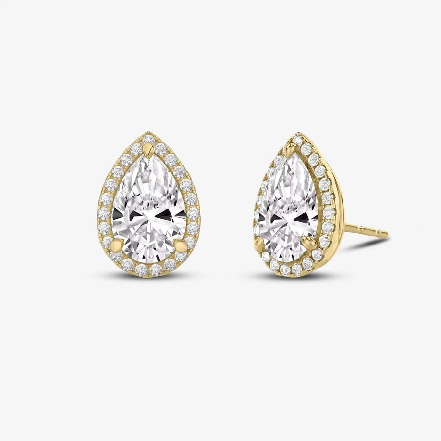 Perlen-Stud Ohrringe 925 Sterling Silver, 18K Gold