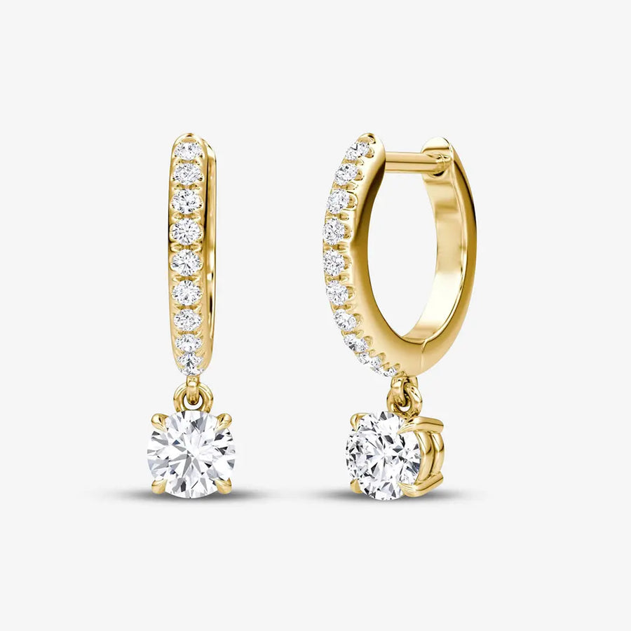 Herrliche Ohrringe 925 Sterling Silver, 18K Gold