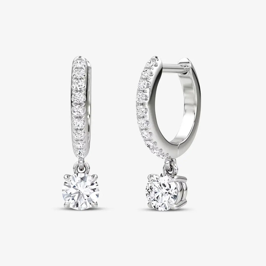 Herrliche Ohrringe 925 Sterling Silver, 18K Gold