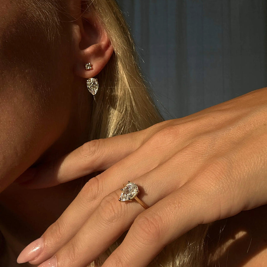 Pear Solitaire Ring Objkts