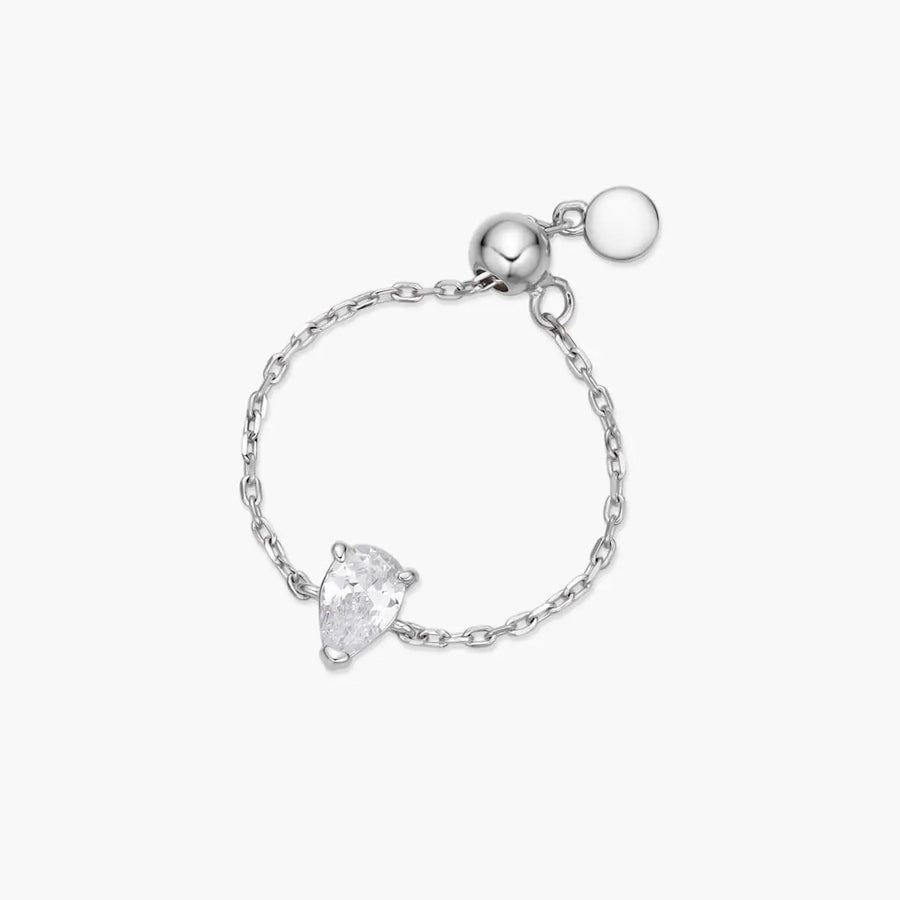 Dainty Pear Chain Ring Objkts