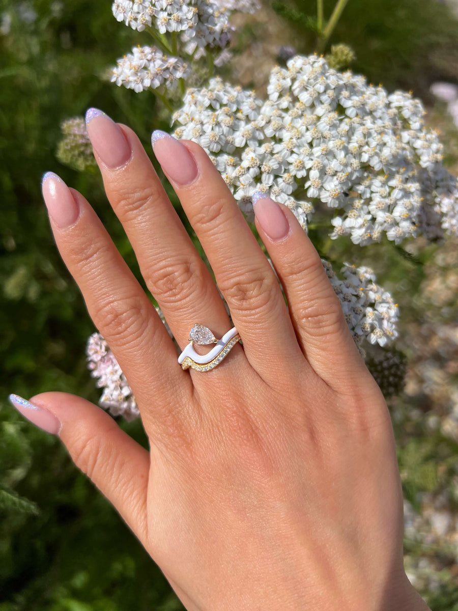 Enamel Perle Ring Objkts