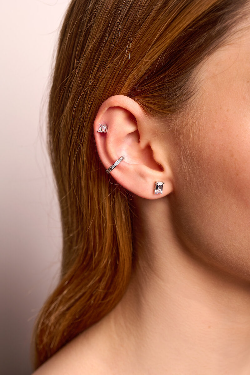 Emerald Cut Studs (Pair) JW