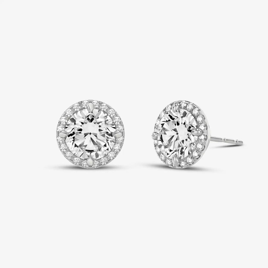 Bella Stecker-Ohrringe 925 Sterling Silver, 18K Gold