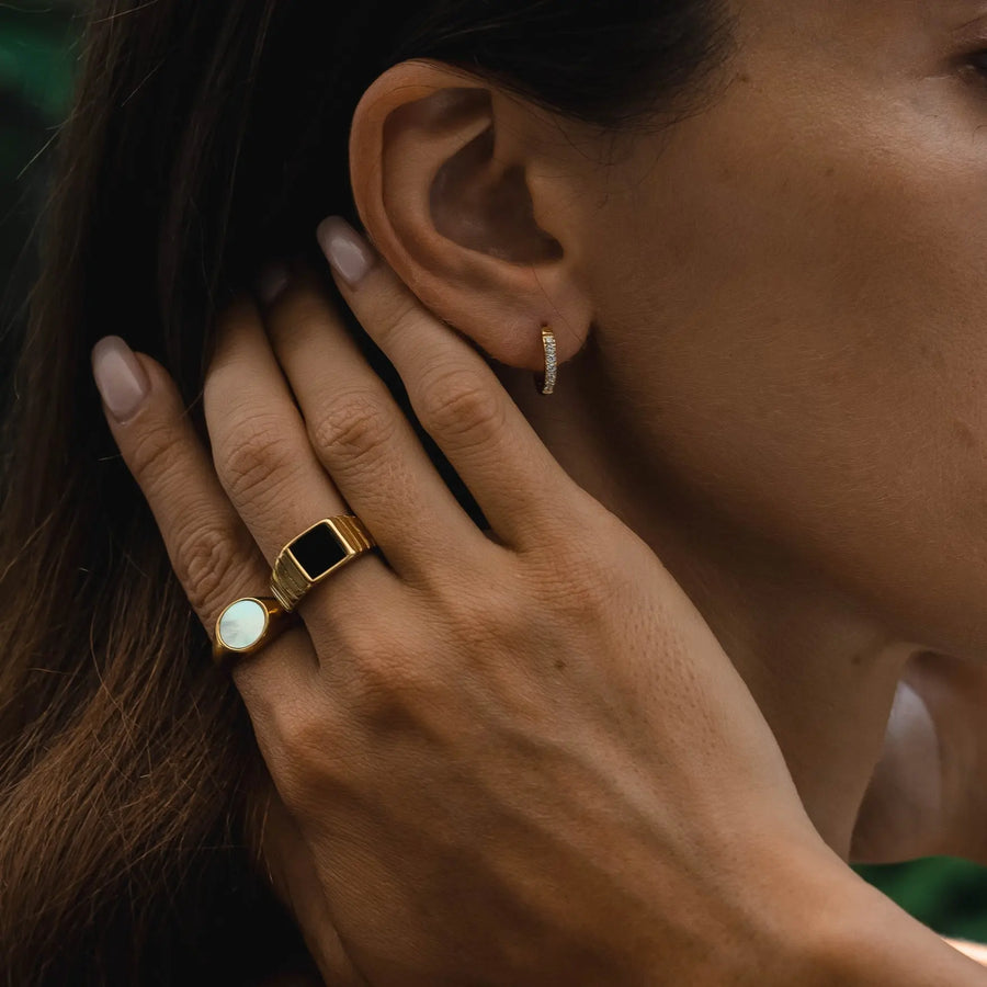 Kaya" Onyx-Ring Atolea Waterproof Jewelry