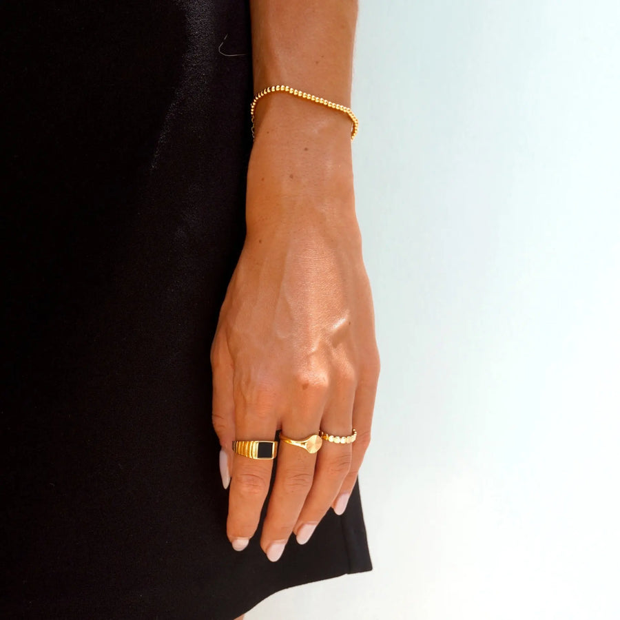 Kaya" Onyx-Ring Atolea Waterproof Jewelry