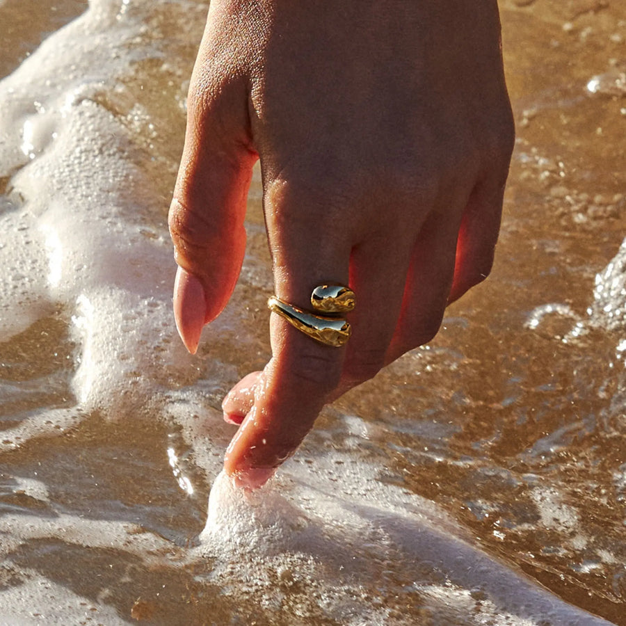 Doppelt gedrehter Ring Atolea Waterproof Jewelry