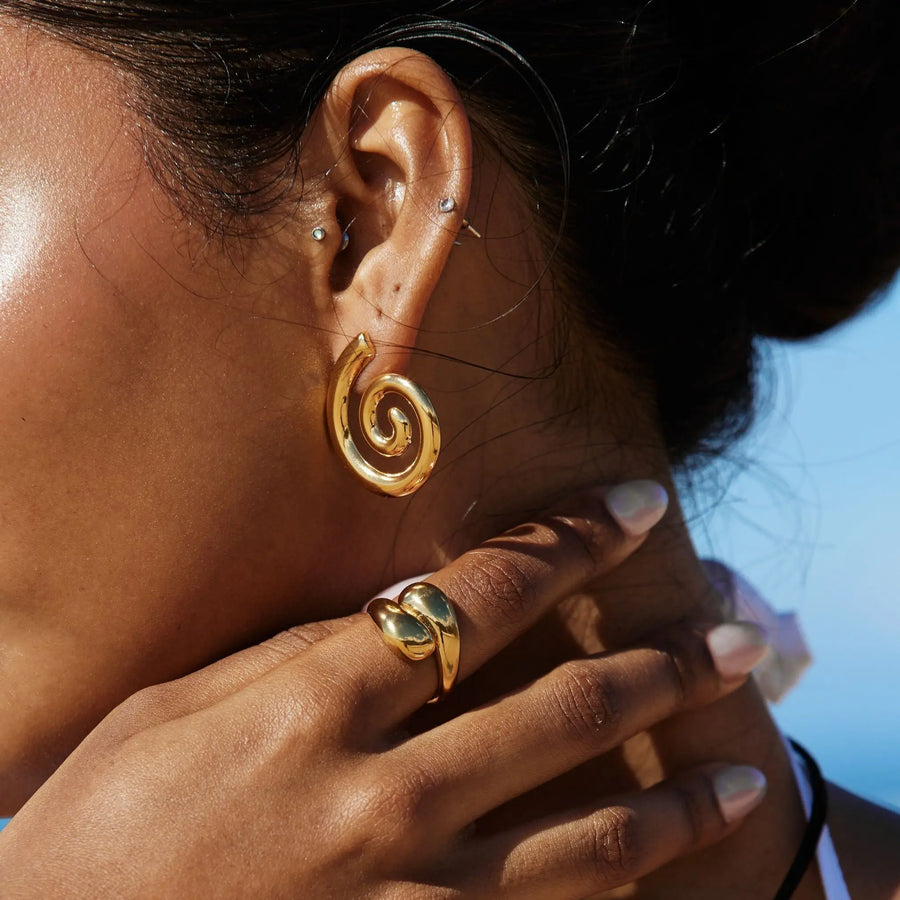Doppelt gedrehter Ring Atolea Waterproof Jewelry