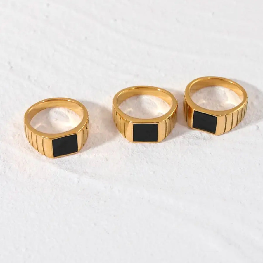 Kaya" Onyx-Ring Atolea Waterproof Jewelry