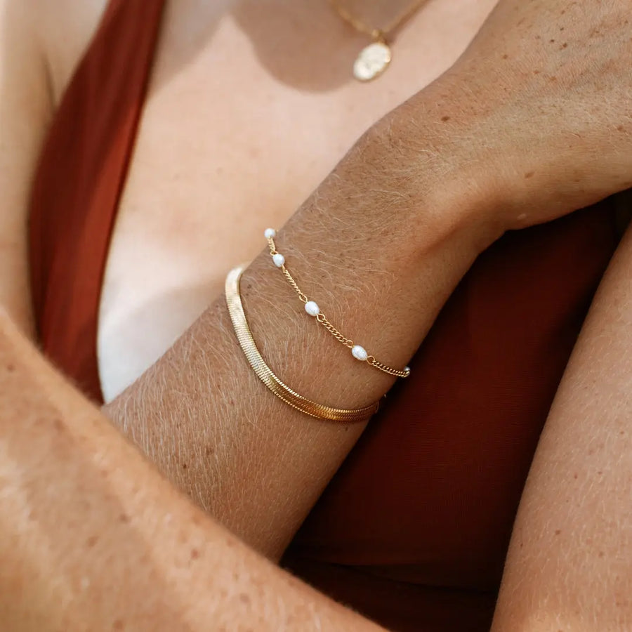 Lovina" Süßwasser-Perlenarmband Atolea Waterproof Jewelry