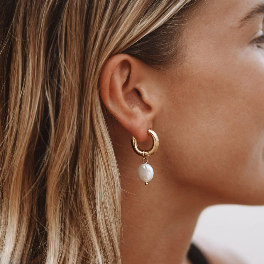 Runde Perl-Ohrringe Atolea Waterproof Jewelry
