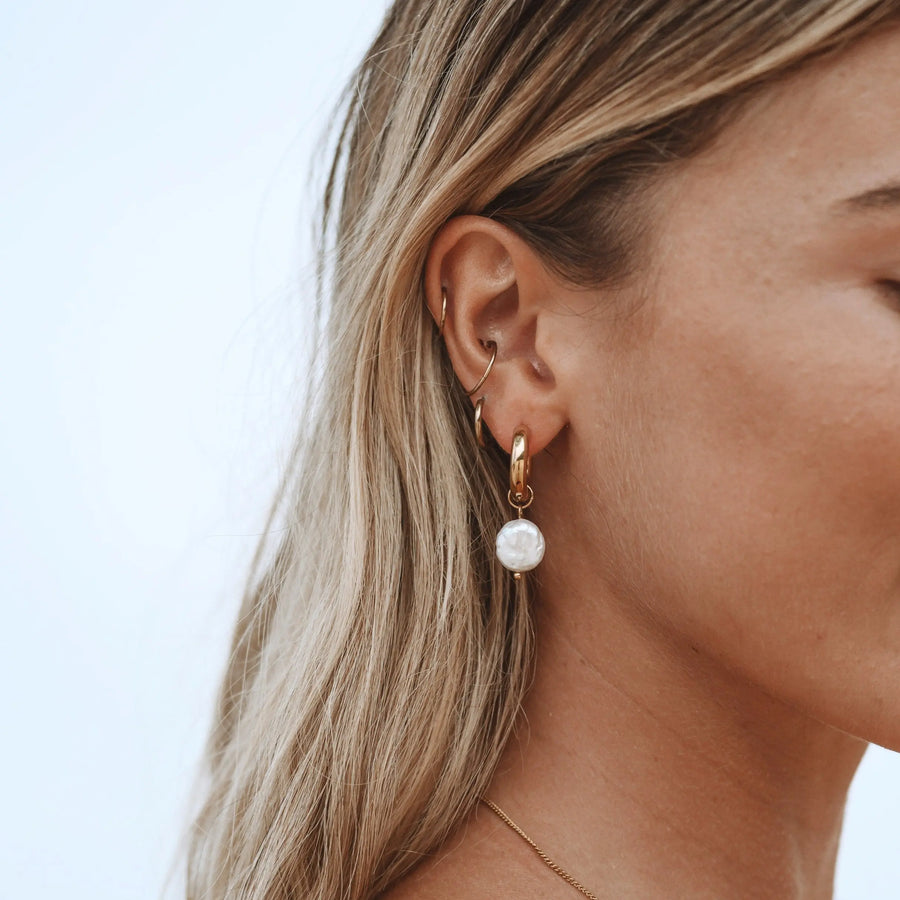 Runde Perl-Ohrringe Atolea Waterproof Jewelry