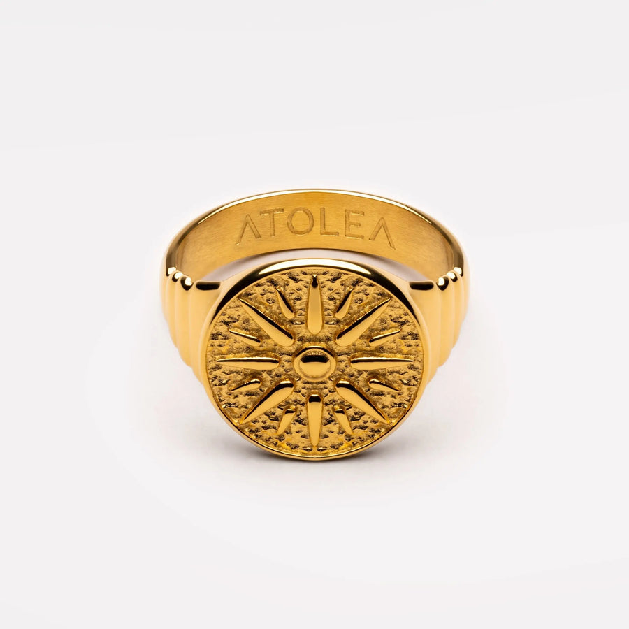 Goldener Sonnenring Atolea Waterproof Jewelry