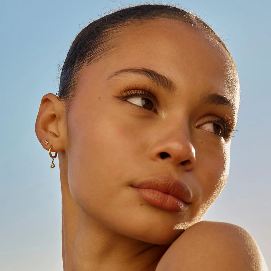 Diamant Drop-Hoop-Ohrringe Atolea Waterproof Jewelry