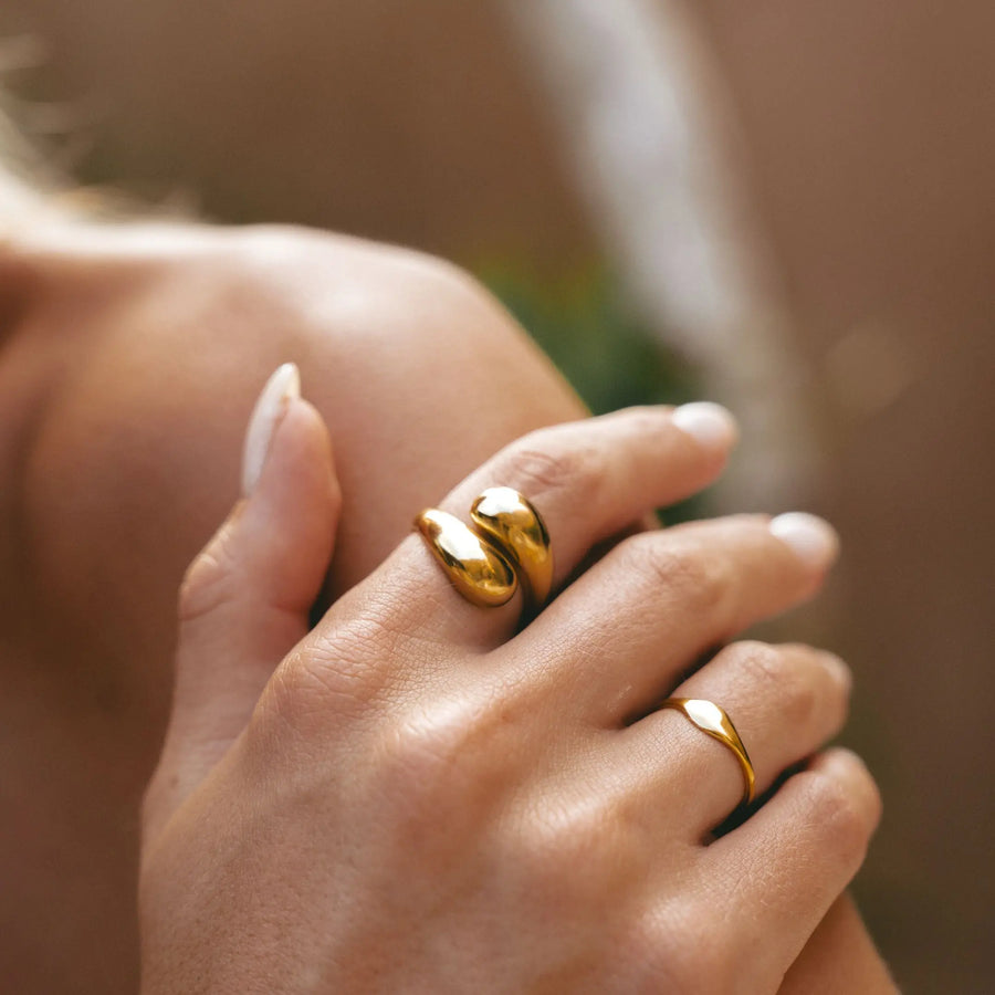 Doppelt gedrehter Ring Atolea Waterproof Jewelry
