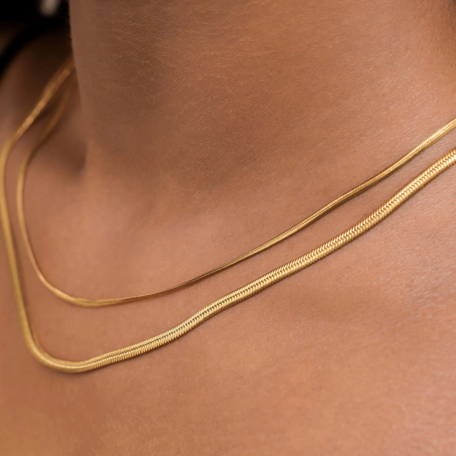 Doppelter Fischgrät-Halsband Atolea Waterproof Jewelry