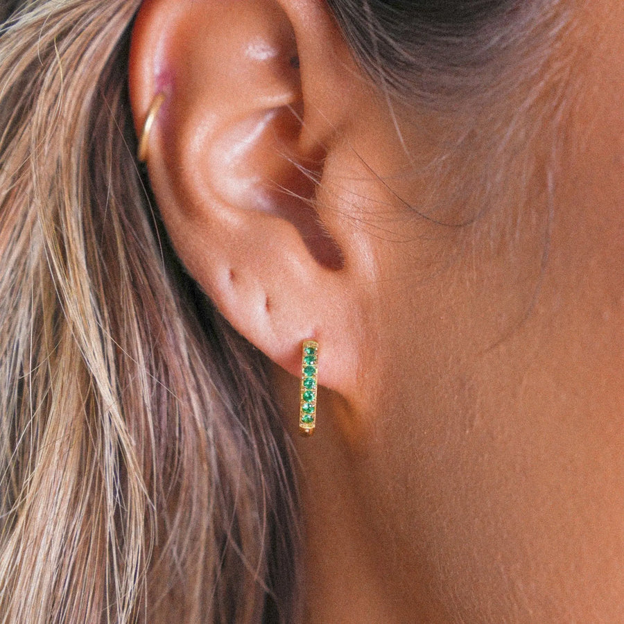 Smaragdgrüne Creolen Atolea Waterproof Jewelry