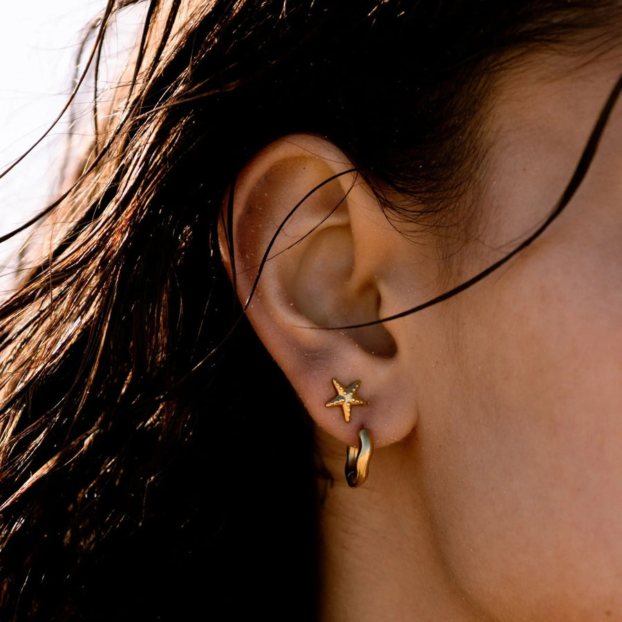 Wellige Creolen Atolea Waterproof Jewelry