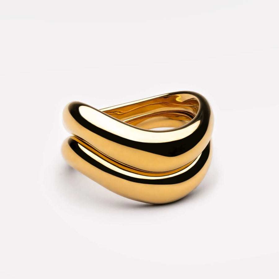 Doppeltes Chaos Ringe Set Atolea Waterproof Jewelry