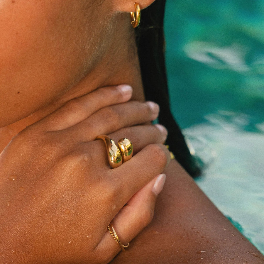 Doppelt gedrehter Ring Atolea Waterproof Jewelry