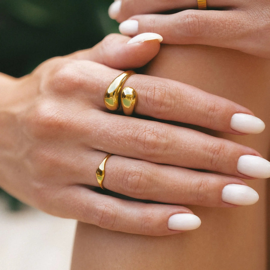 Doppelt gedrehter Ring Atolea Waterproof Jewelry