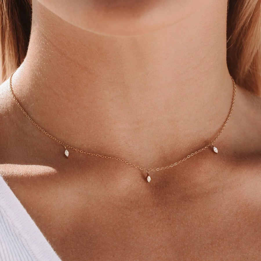 Dreifach-Diamanten Choker Atolea Waterproof Jewelry