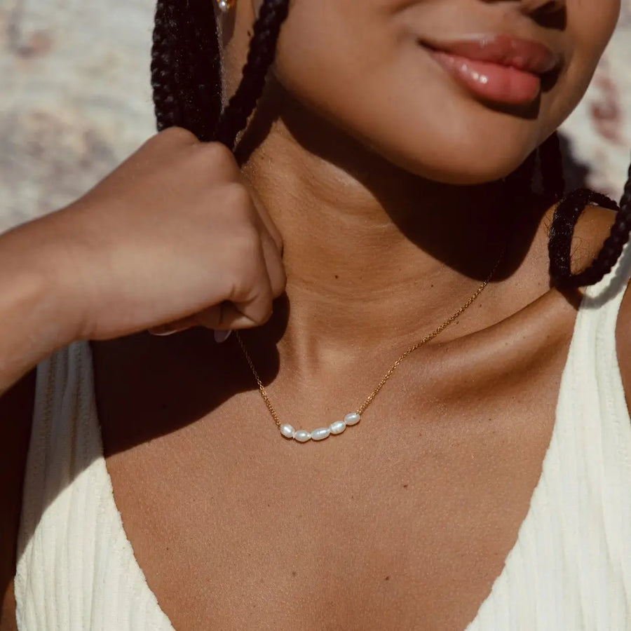 Zierliche Süßwasser-Perlenkette Atolea Waterproof Jewelry
