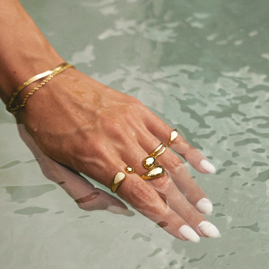 Doppelt gedrehter Ring Atolea Waterproof Jewelry