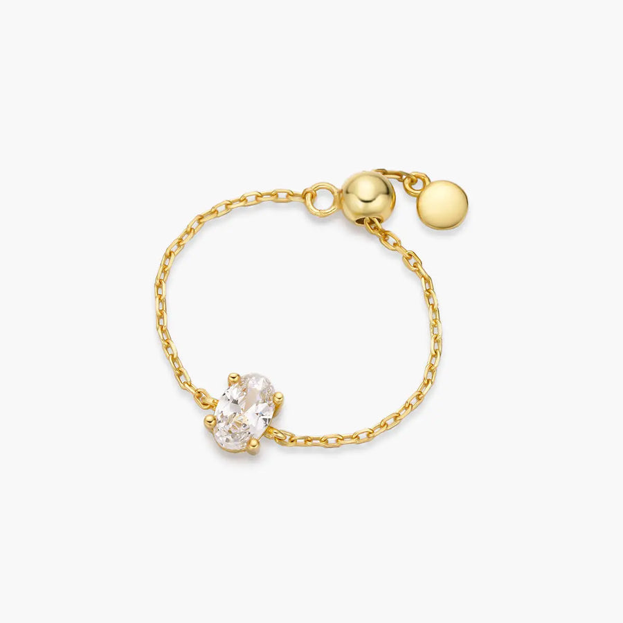 Dainty Oval Chain Ring Objkts