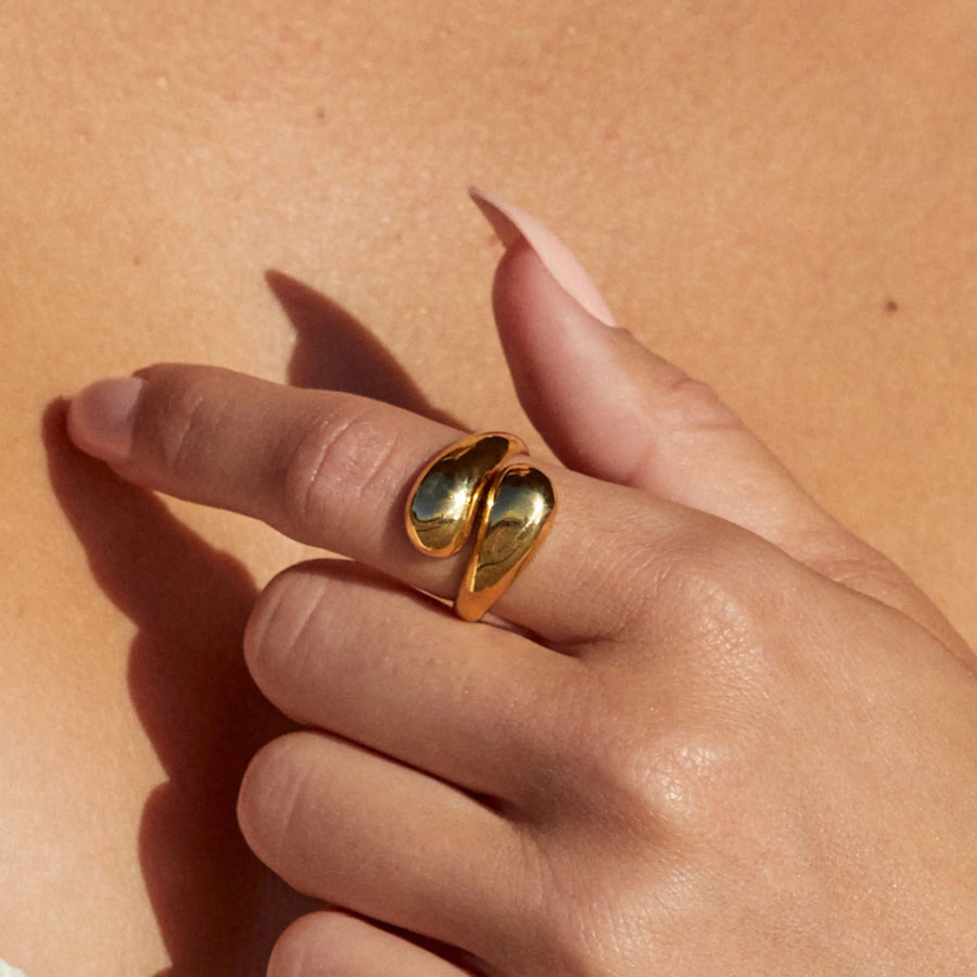 Doppelt gedrehter Ring Atolea Waterproof Jewelry