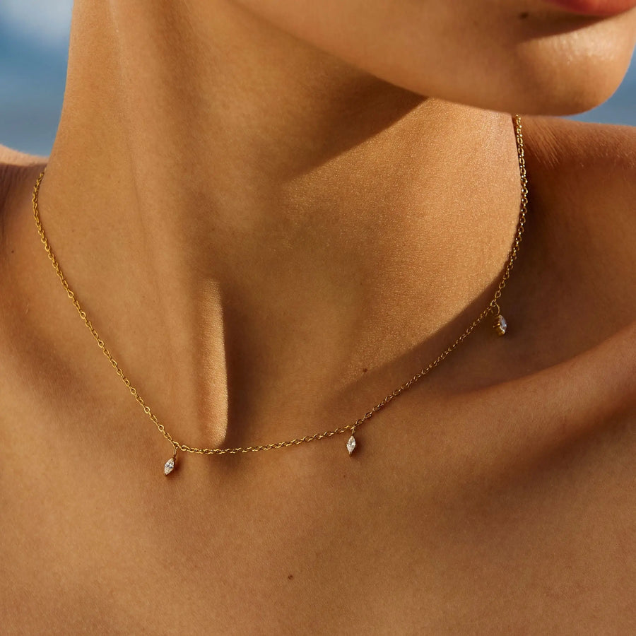 Dreifach-Diamanten Choker Atolea Waterproof Jewelry