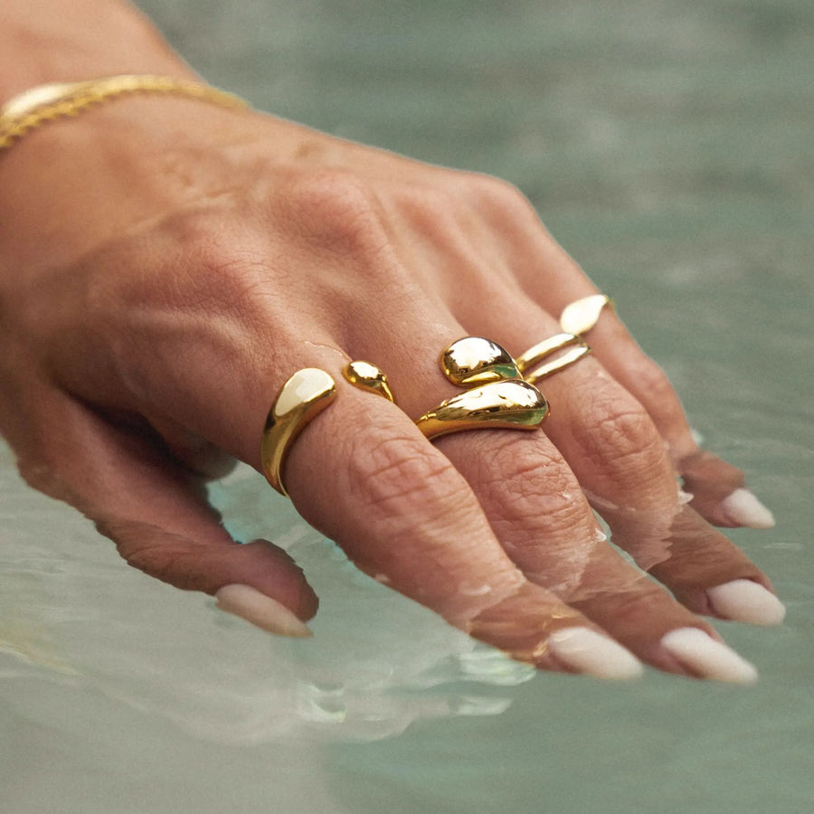 Doppelt gedrehter Ring Atolea Waterproof Jewelry