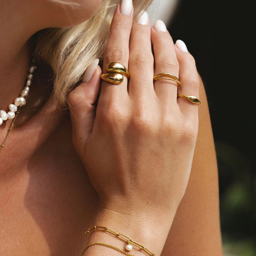Doppelt gedrehter Ring Atolea Waterproof Jewelry