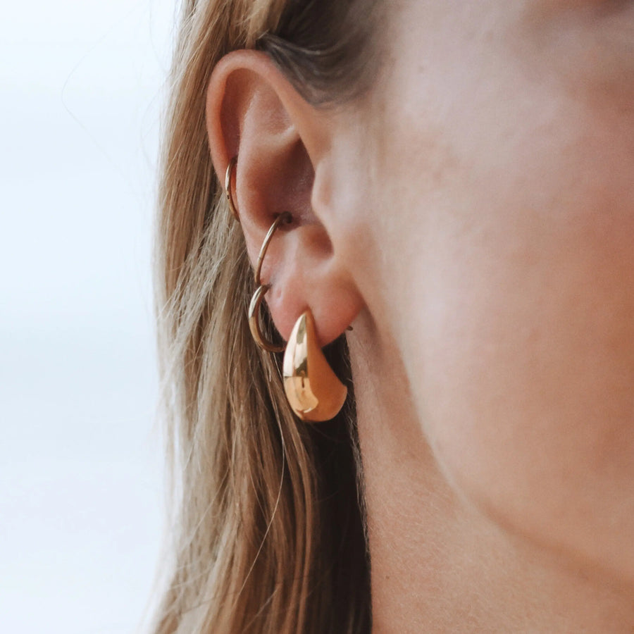 Träne-Hoop-Ohrringe Atolea Waterproof Jewelry