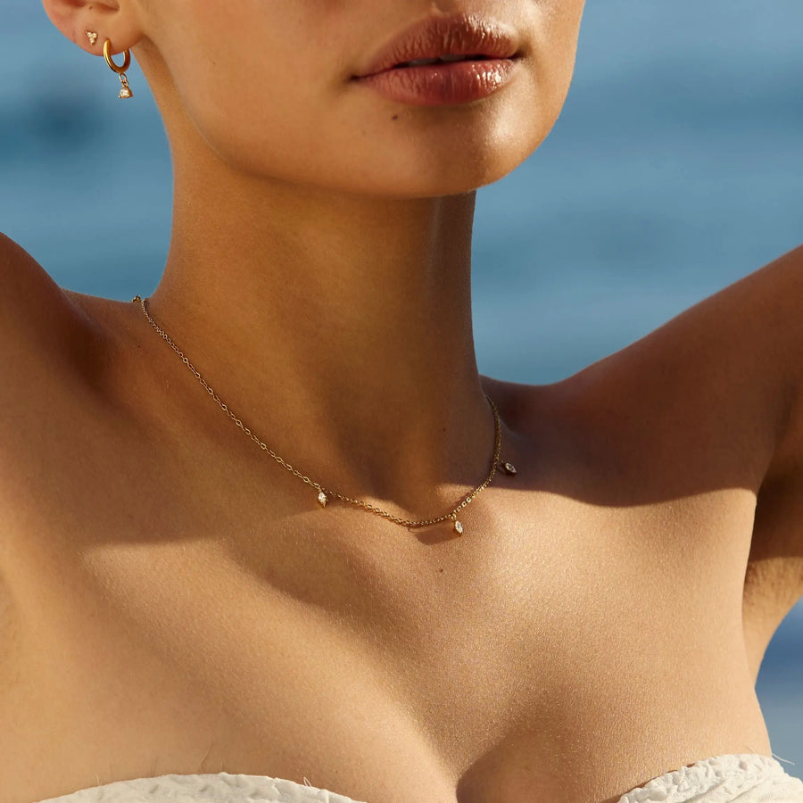Dreifach-Diamanten Choker Atolea Waterproof Jewelry