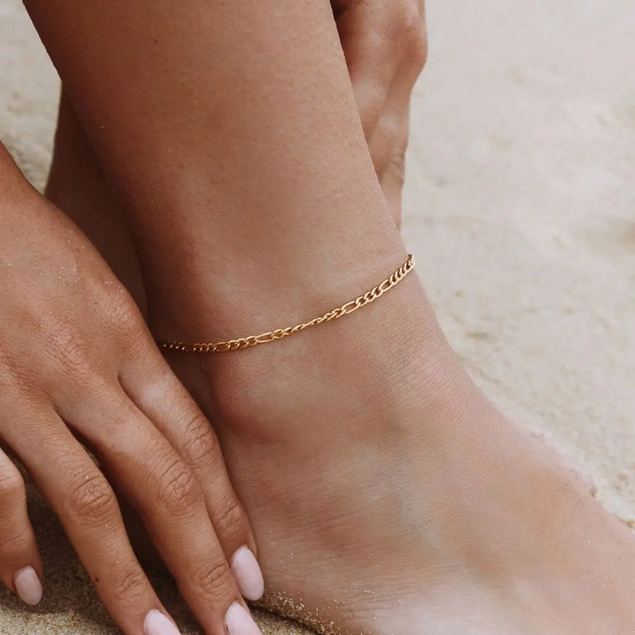 Amalfi" Figaro Fußkettchen Atolea Waterproof Jewelry