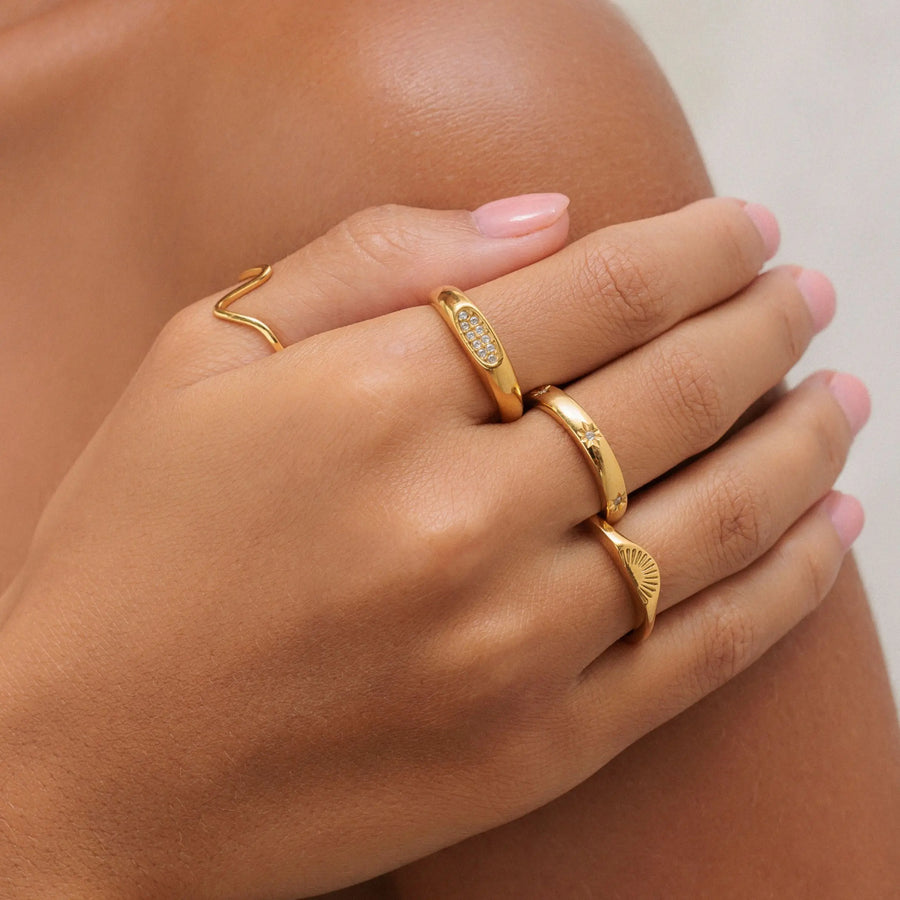 Schimmernder Ringsring Atolea Waterproof Jewelry